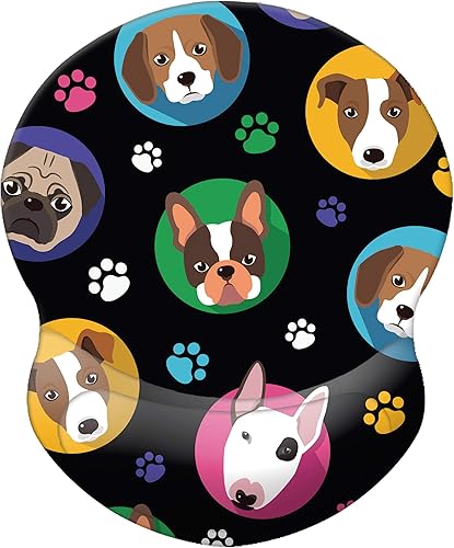 Miniatura 19 de Alfombrilla para mouse con soporte de muñeca, alfombrilla antideslizante para mouse para oficina, computadora, laptop y Mac, duradera, cómoda y 05