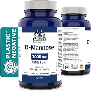 D-Mannose Powder for UTI (Urinary Tract Health) 2000mg 85g - UTI Treatment for Men & Women - Urinary Pain Relief & Bladder Health - 3rd Party Tested - Formulated & Made in Canada