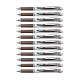 Pentel EnerGel RTX Retractable Liquid Gel Ink Pen, (0.7mm) Medium line, Sepia Ink, Box of 12 Pens (BL77-SP) – view 1