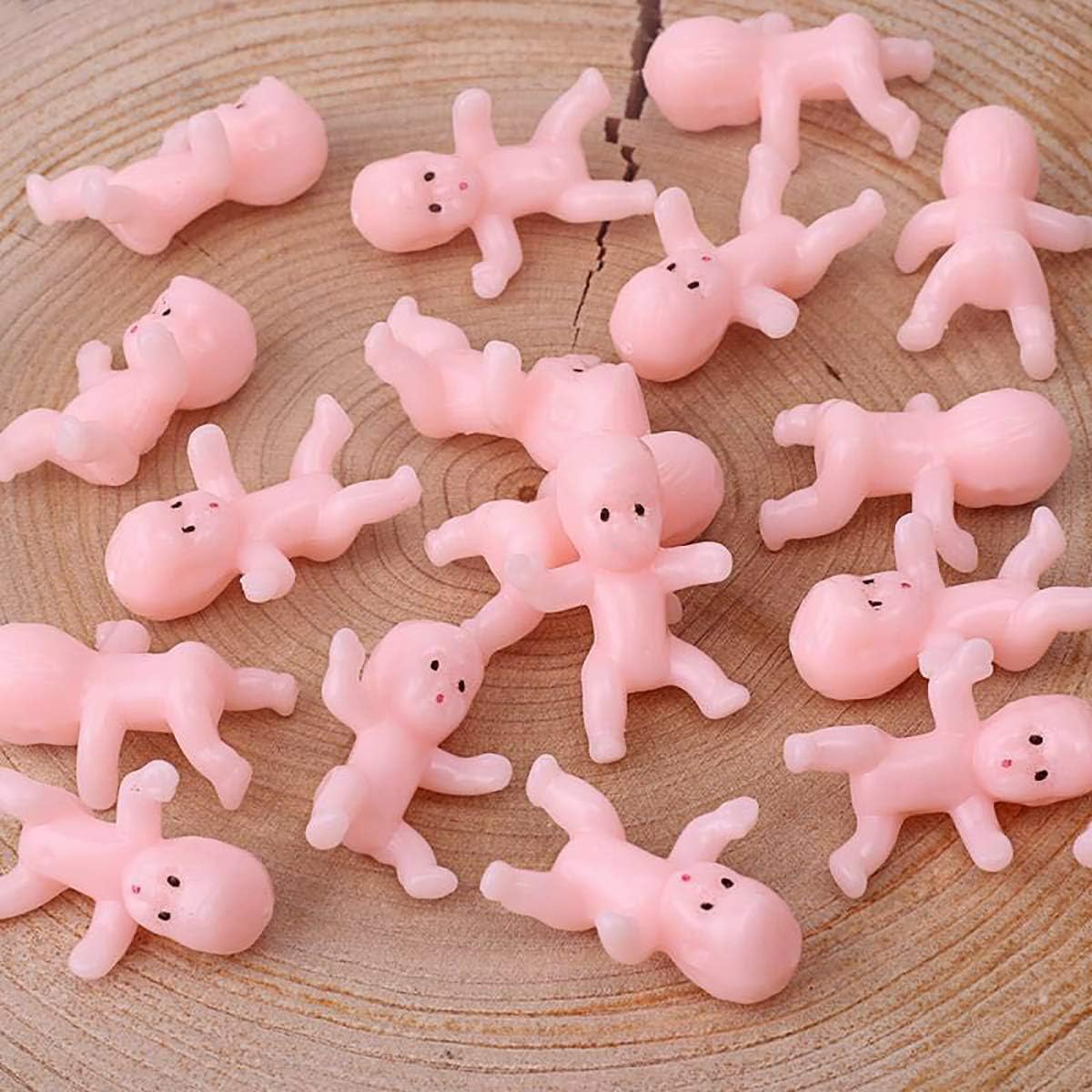 JuXinDa144 Baby Shower Ice Cube Game Mini Plastic Baby/Party King Cake/King Cake Babies/King Cake Baby/Plastic Babies (White)