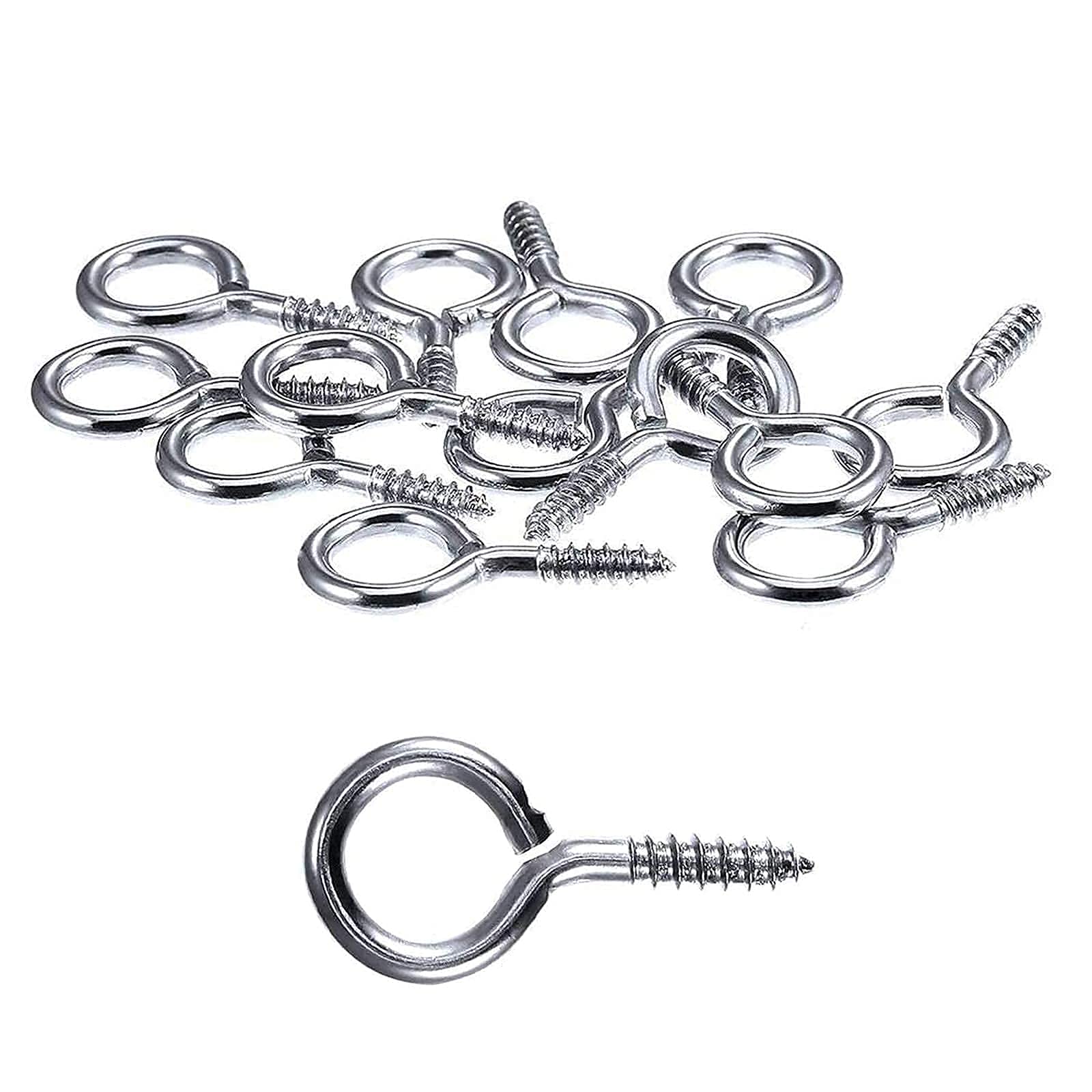 LuLyL Lot de 100 tiges à œil de Vigne à Visser Mini Crochets 2,5 x 10 x 26 mm