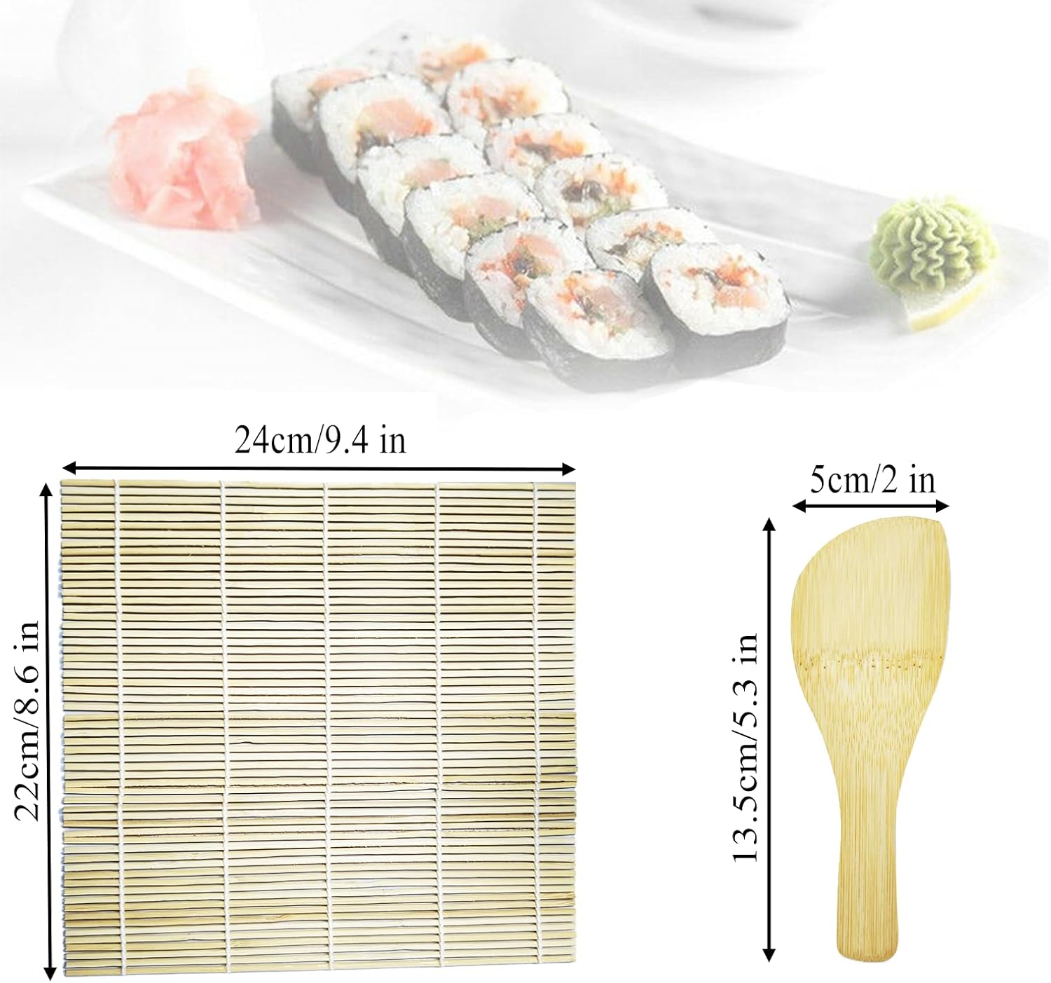 Sushi Rolling Mat,Sushi Roller,Sushi Mats Bamboo Rolling Mat