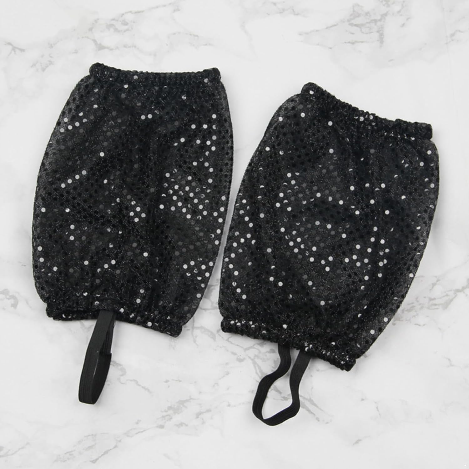 Shiny Sequin Sock Covers Ankle Sleeve, Halloween Glitter Short Foot Covers 80s Pop-Star Costume