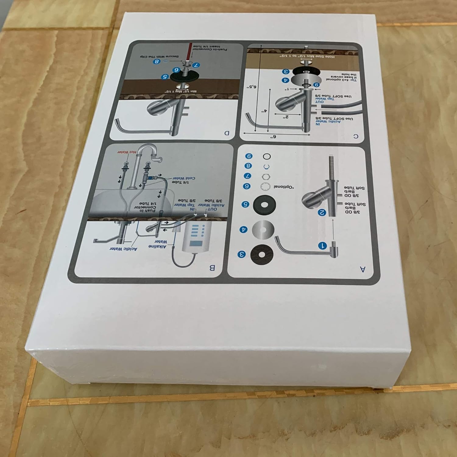 Best Deal Rhorawill Alkaline Water Ionizer Faucet Tap Ionizer Faucet Water Filtration Faucet with Acid Drain Spout Dispensing Acidic Water Chrome Plated for Under Sink Installation