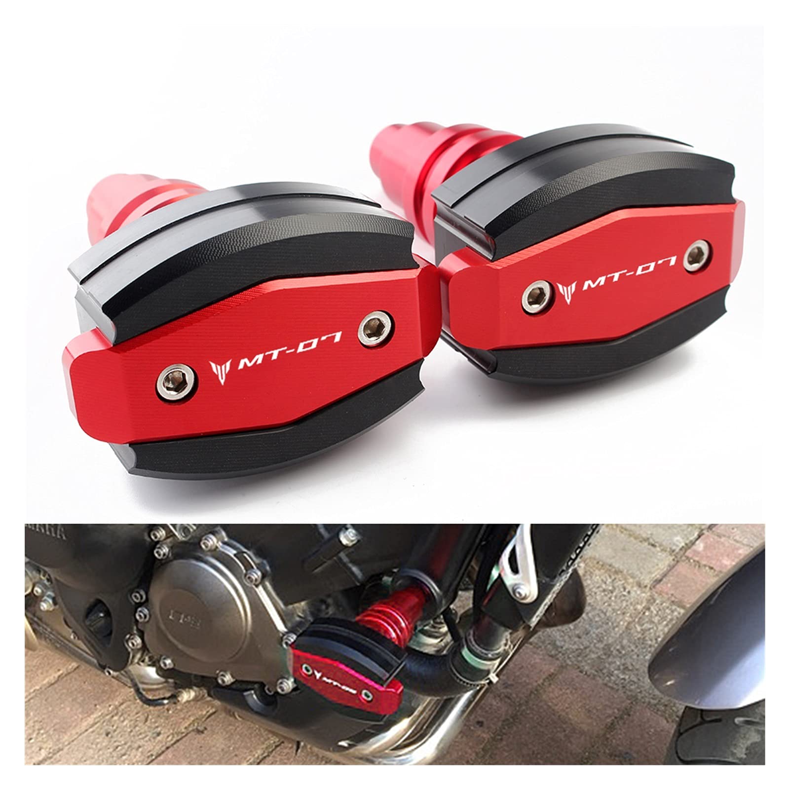Suwaki ramy motocykla do Ymh MT07 2015-2020, osłona suwaka, osłona silnika, czarne