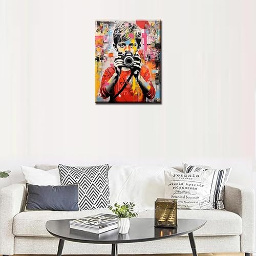 Miniatura 2 de Banksy - Kit de pintura al óleo por números, 16 x 20 pulgadas, pintura al óleo para niños, estudiantes, adultos, principiantes, con pinceles y