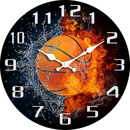 Sports Theme Wall Clock, 12 Inch Round, Silent Quartz Movement, 3 D Effect Design with Soccer item