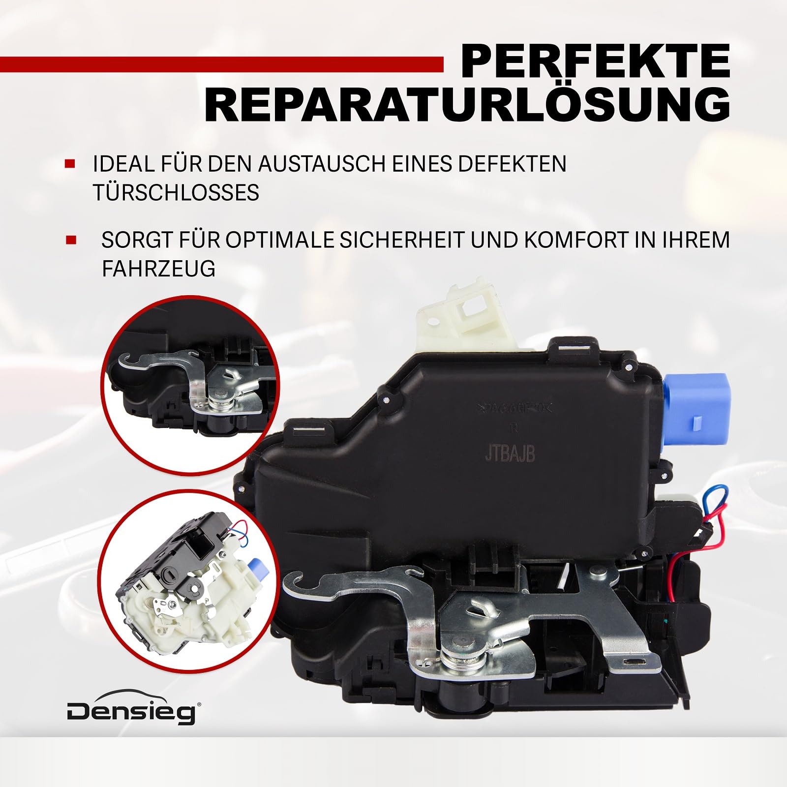 Cerradura de puerta trasera derecha – Repuesto de bloqueo de puerta para VW Polo 9N, Seat Ibiza 6L1, Skoda Fabia 6Y2 6Y3 6Y5 – Cerradura centralizada – 3B4839016AN 3B4839016AG