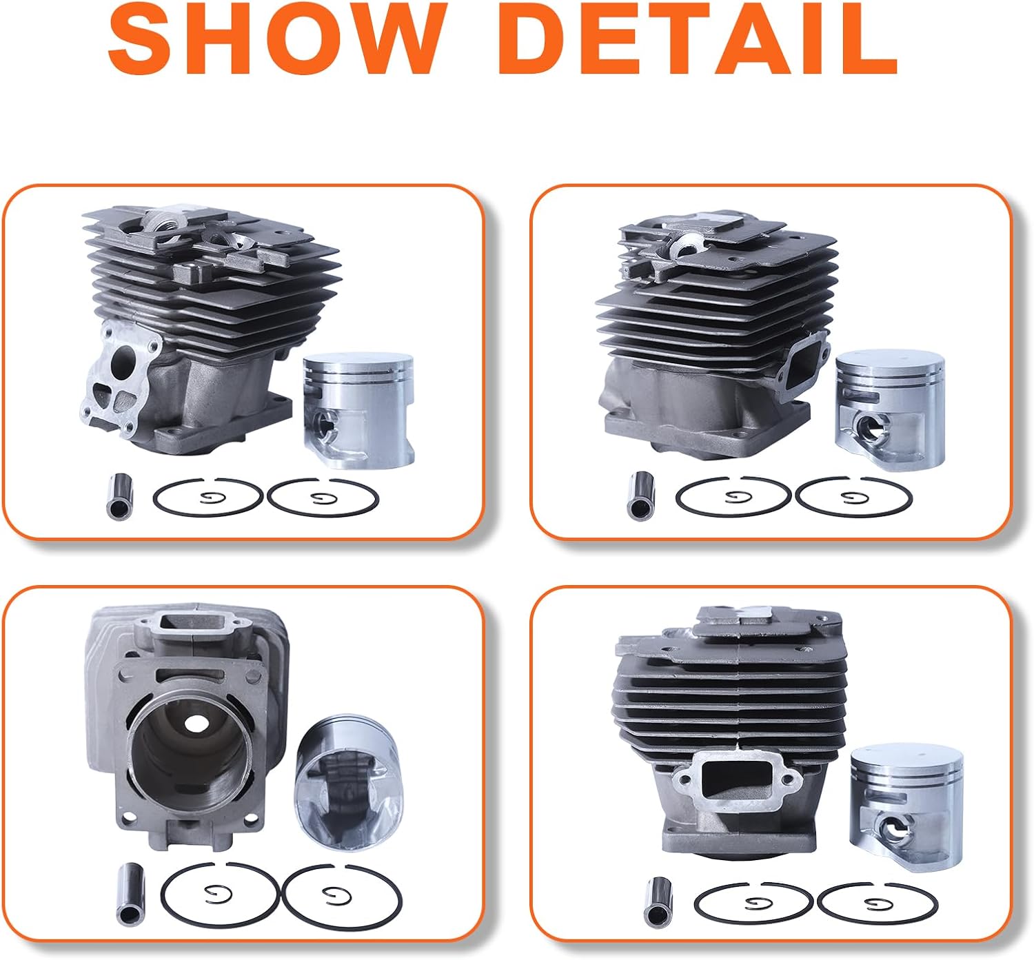 50mm Big Bore Cylinder Piston Kit for Stihl MS441 MS441C MS 441 Chainsaw Nikasil Plated # 1138 020 1201 Replacement Parts