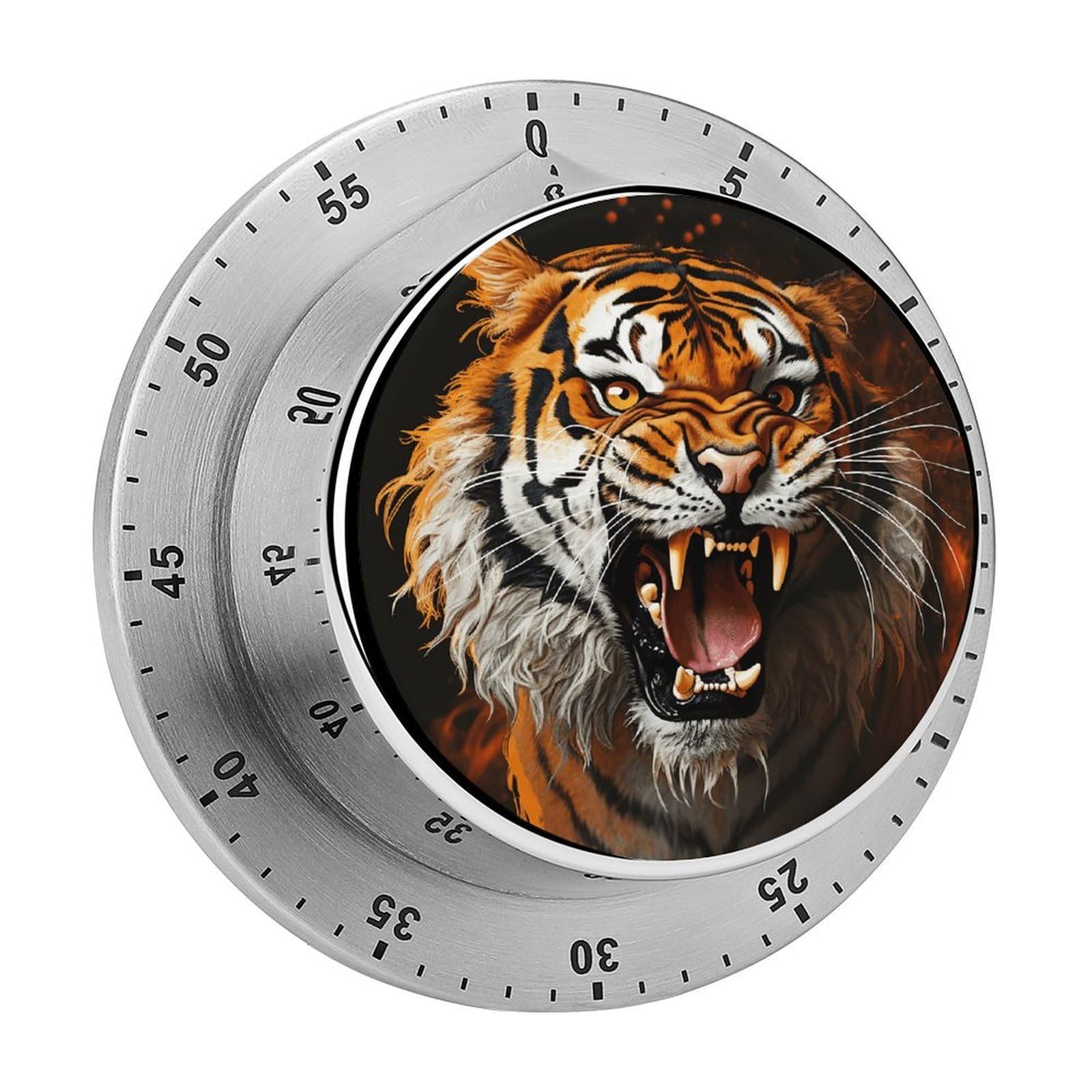 Roaring Tiger Kitchen Timer Chef Cooking Timers Clock with Loud Alarm Exquisite Stainless Steel Mechanical