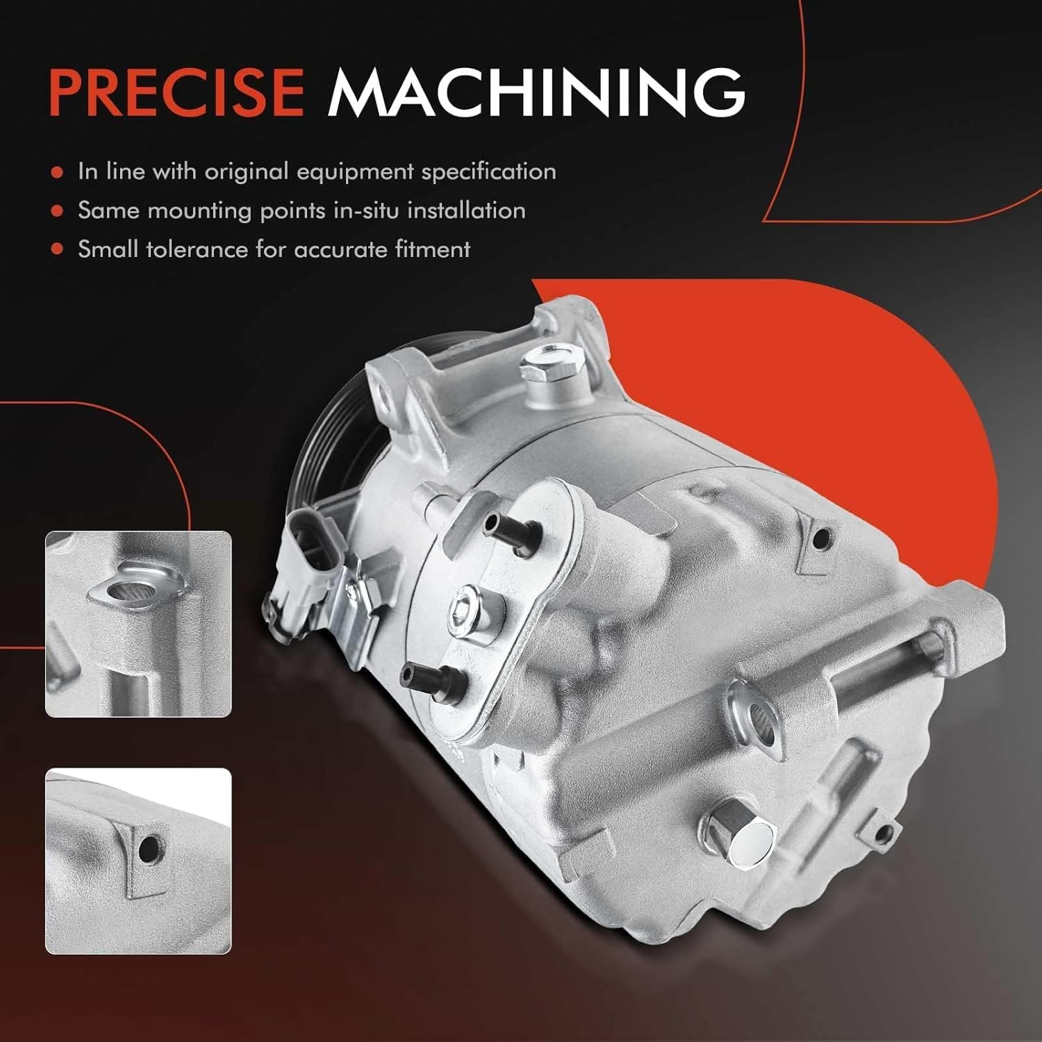 A-Premium A/C Compressor with Clutch Compatible with Chevrolet HHR 2007-2011, Chevy Cobalt 2007-2010, Saturn Ion 2005-2007, Pontiac G5 2008-2010, 2.2L 2.4L