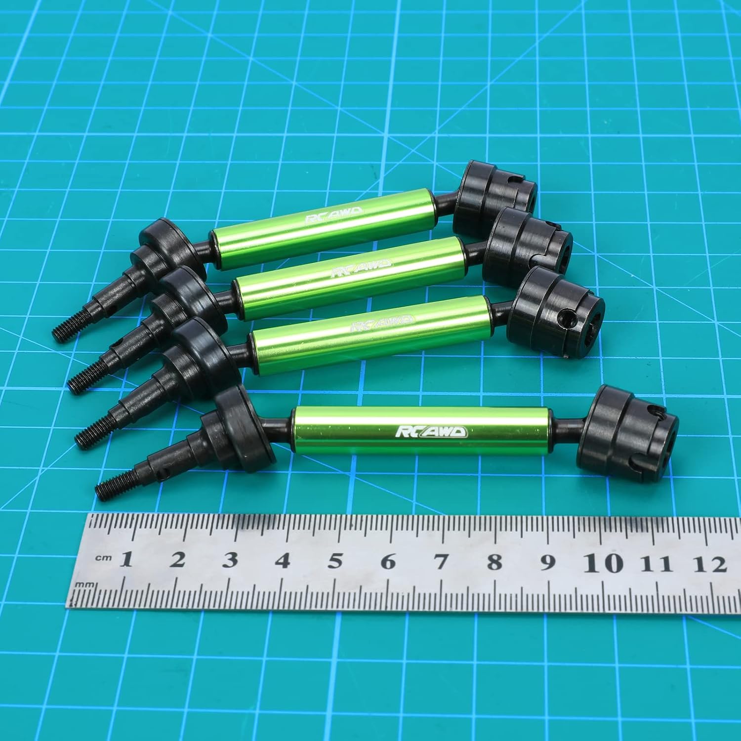 RCAWD for ARRMA ARRMA 3S & Mega 550 Upgrades, 1/10 Granite Senton Vorteks Big Rock V3 & Crew Cab Drive Shafts, Axle Shafts Parts for #AR310870#ARAC3974 Green