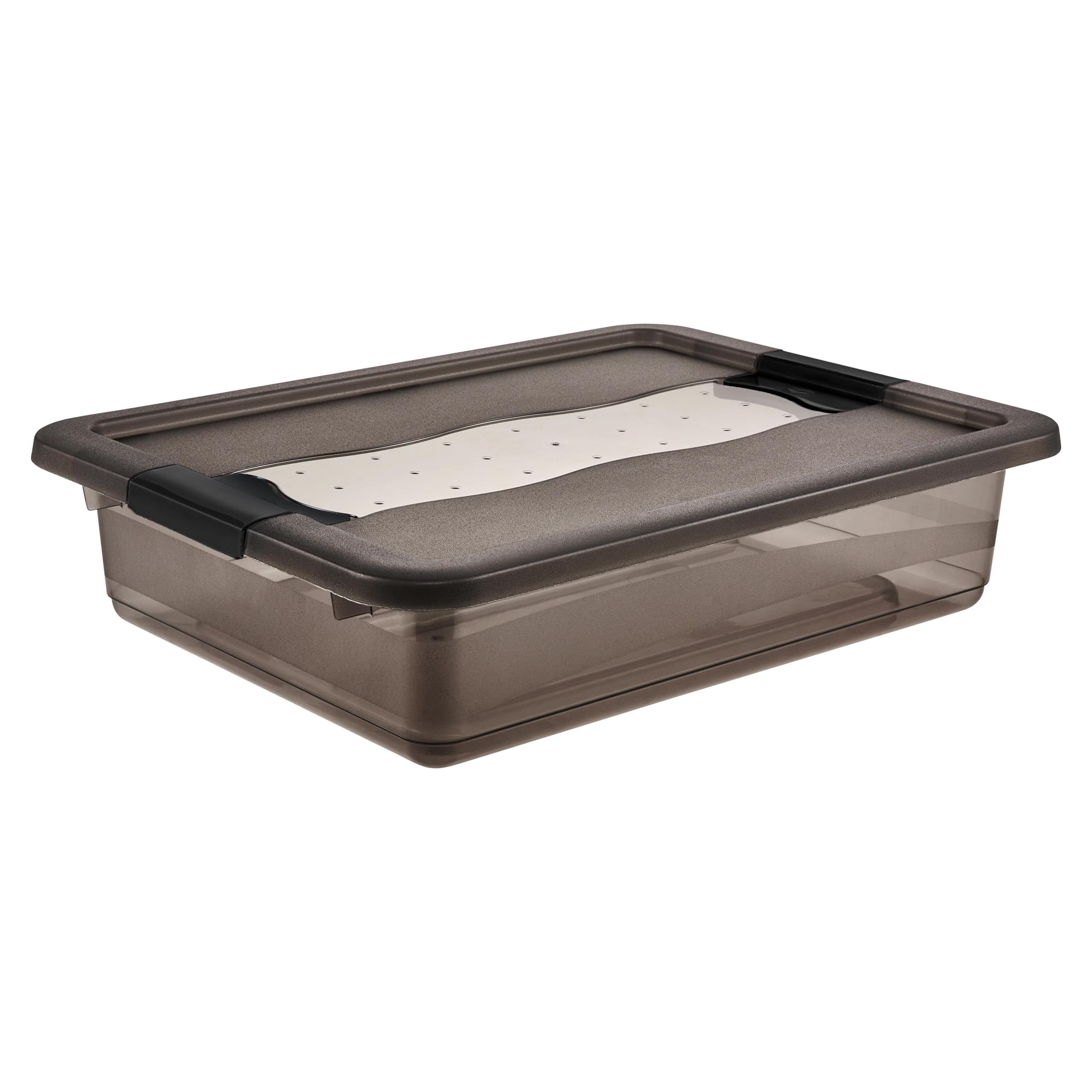 keeeper Scatola con Coperchio e Chiusura a Scatto, 7 L, Trasparente, Crystal Grey (Grigio)