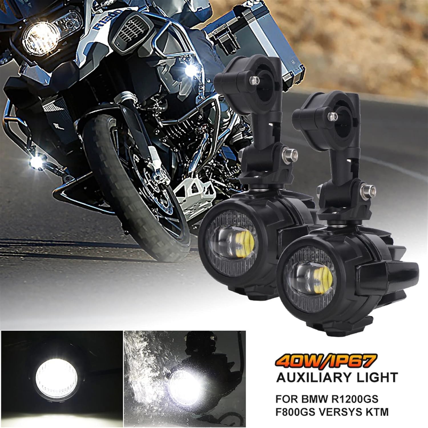 SMANNI LED Auxiliary Fog lights for motorcycle BMWS GS 1200 adventure