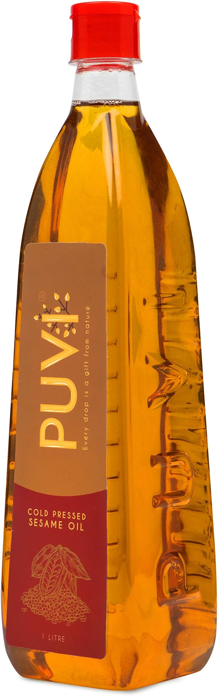 Puvi Cold Pressed Gingelly/Sesame Oil (Virgin, Chekku/Ghani) - 1 Litre