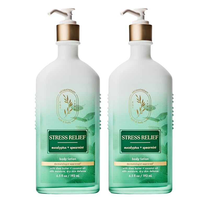 Loção corporal Bath & Body Works Eucalyptus Spearmint, 2 frascos de 248 mL