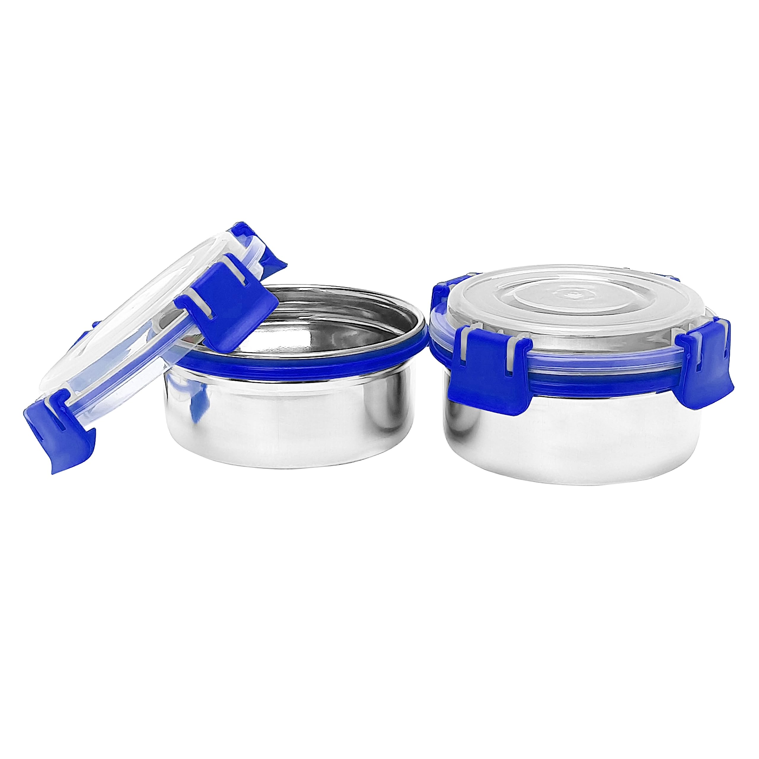 Stainless Steel Leak Proof Smart Lock Lunch Box | Food Storage Tiffin Containers with Lid Capacity 350 ML Each (2, Blue) (B0DFQLK68K) Amazon Price History, Amazon Price Tracker