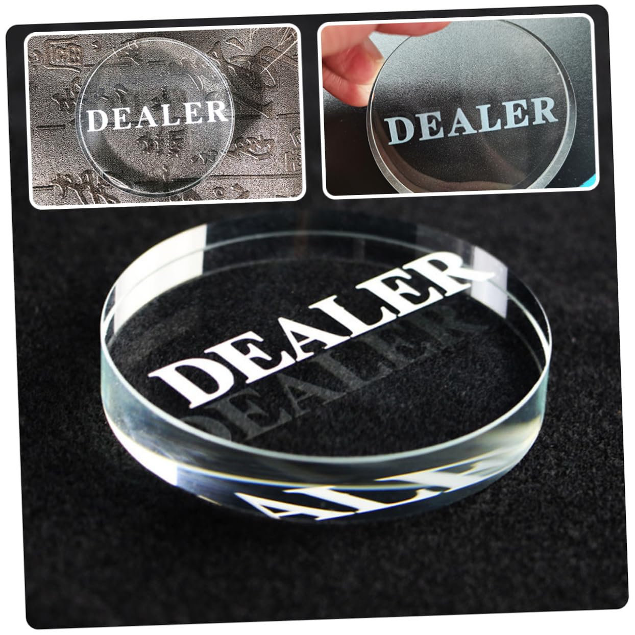 TOYANDONA 4piezas Botón De Póker Resistente y Transparente Accesorio Profesional para Póker para Jugadores Casual y Competitivos