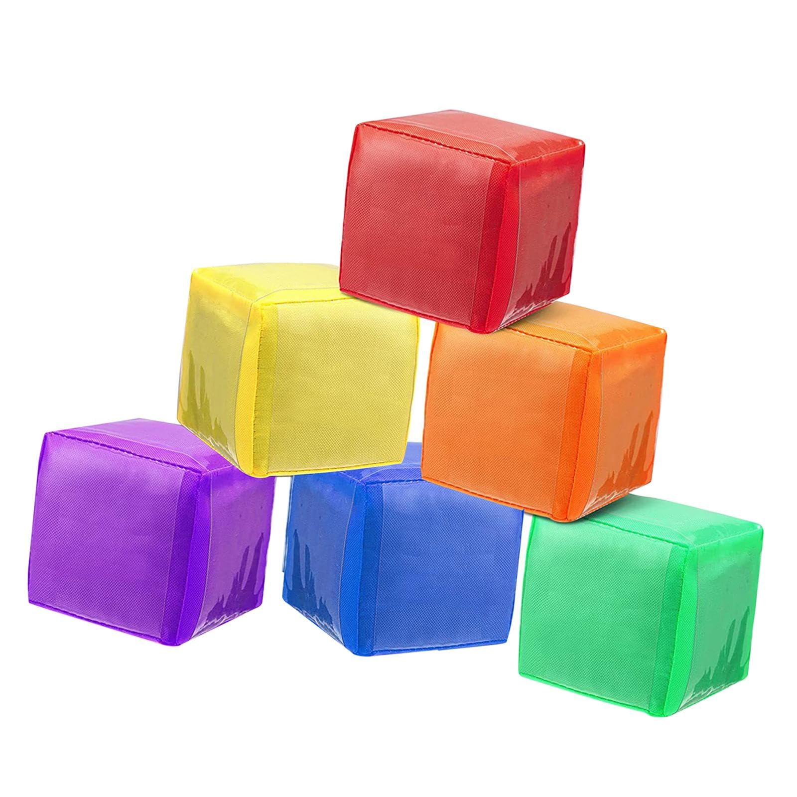 6 Dados de Espuma para Juegos Educativos, con Bolsillos, Ideales para