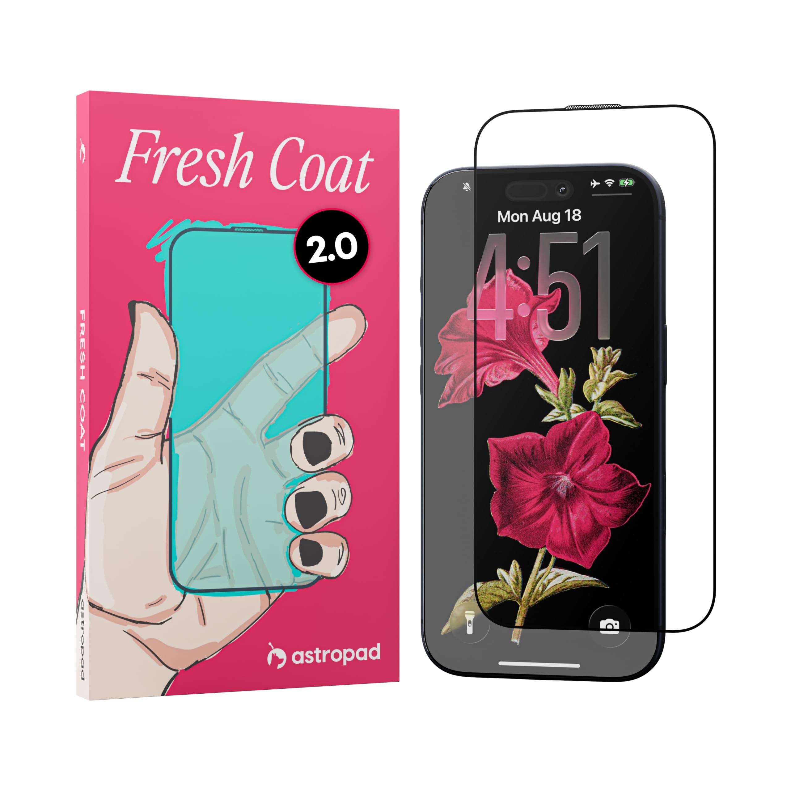 Fresh Coat 2.0 Screen Protector for iPhone 17 Pro Max and 18 Pro Max | 2X stronger 9H alu…