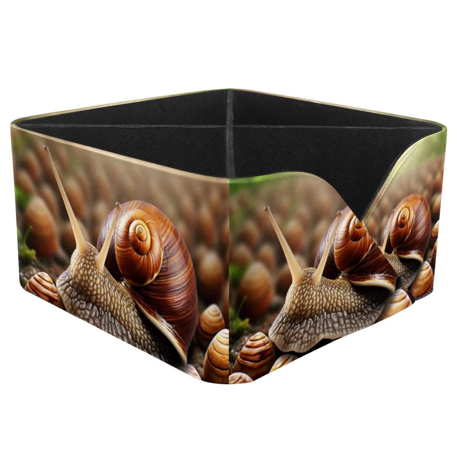 Stiftehalter mit braunen Schnecken, 4 Fächer, Make-up-Pinsel-Organizer, große Schreibtisch-Aufbewahrung, Schreibwaren, niedlicher Schreibtisch-Bleistift für Büro, Schule, Damen und Kinder Bürobedarf & Schreibwaren