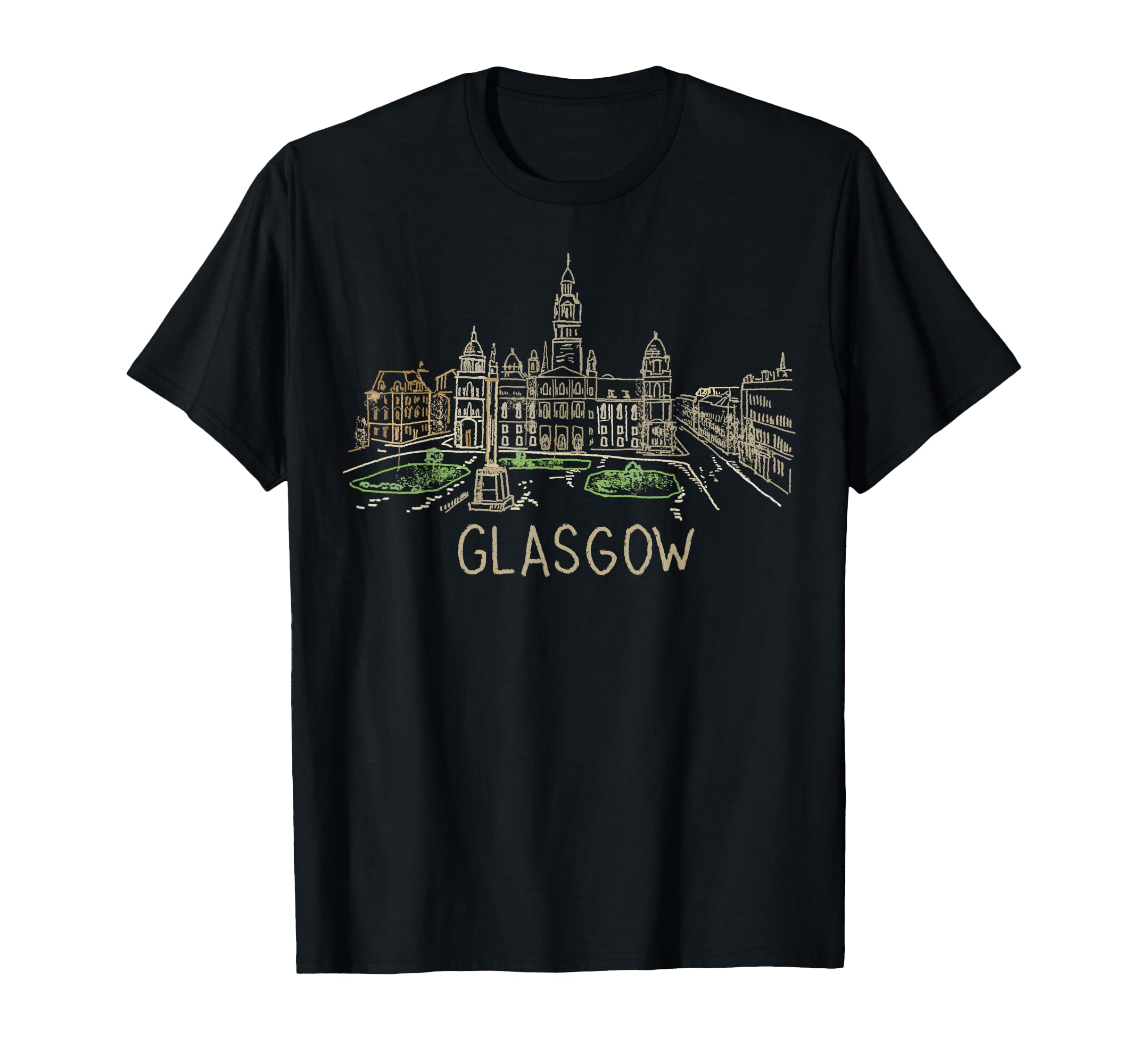 Glasgow Scotland Travel Souvenir Historic City Landmark Gift T-Shirt