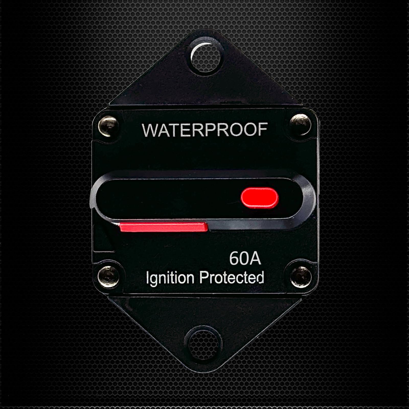 Interruttore automatico 60A, Ampper Panel Mount DC 12V-48V impermeabile interruttore termico fusibile con reset manuale/On-Off per barca Trolling Motor Auto Audio Solar e altro ancora