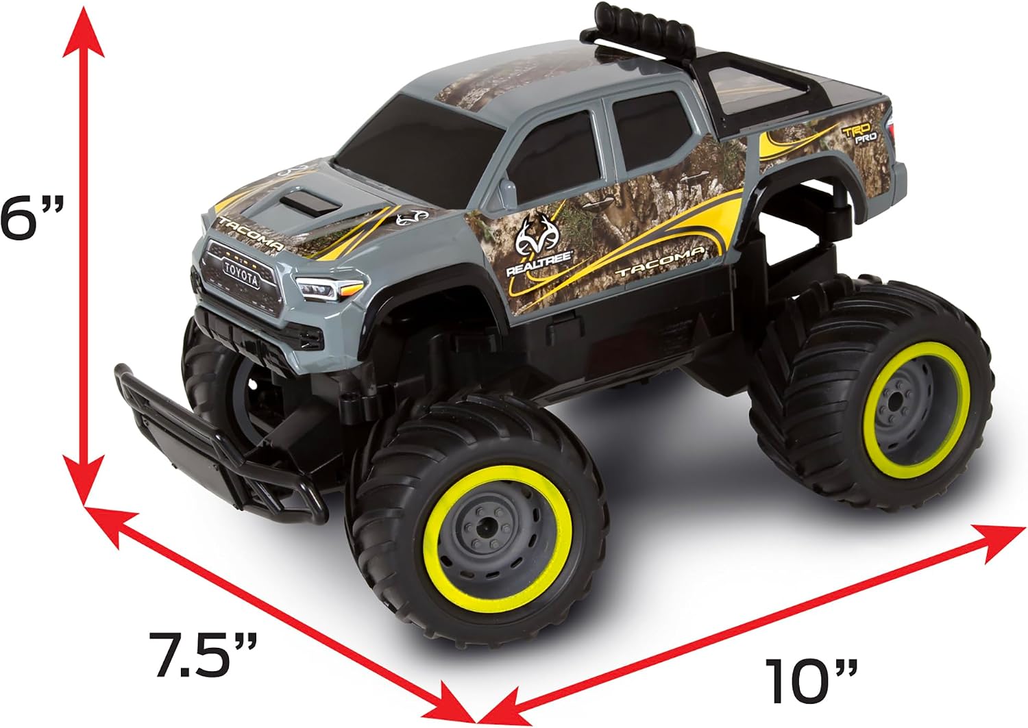 NKOK Realtree: RTR RC - Toyota Tacoma - Gray Camo - 2.4 Ghz High Performance for Donuts & Wheelies, Turbo Boost, Ready-to-Run Radio Controlled Vehicle