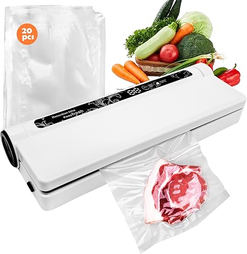 Máquina selladora al vacío para alimentos, ahorro automático de alimentos secoshúmedos con pantalla digital, operación de un solo toque, barra de