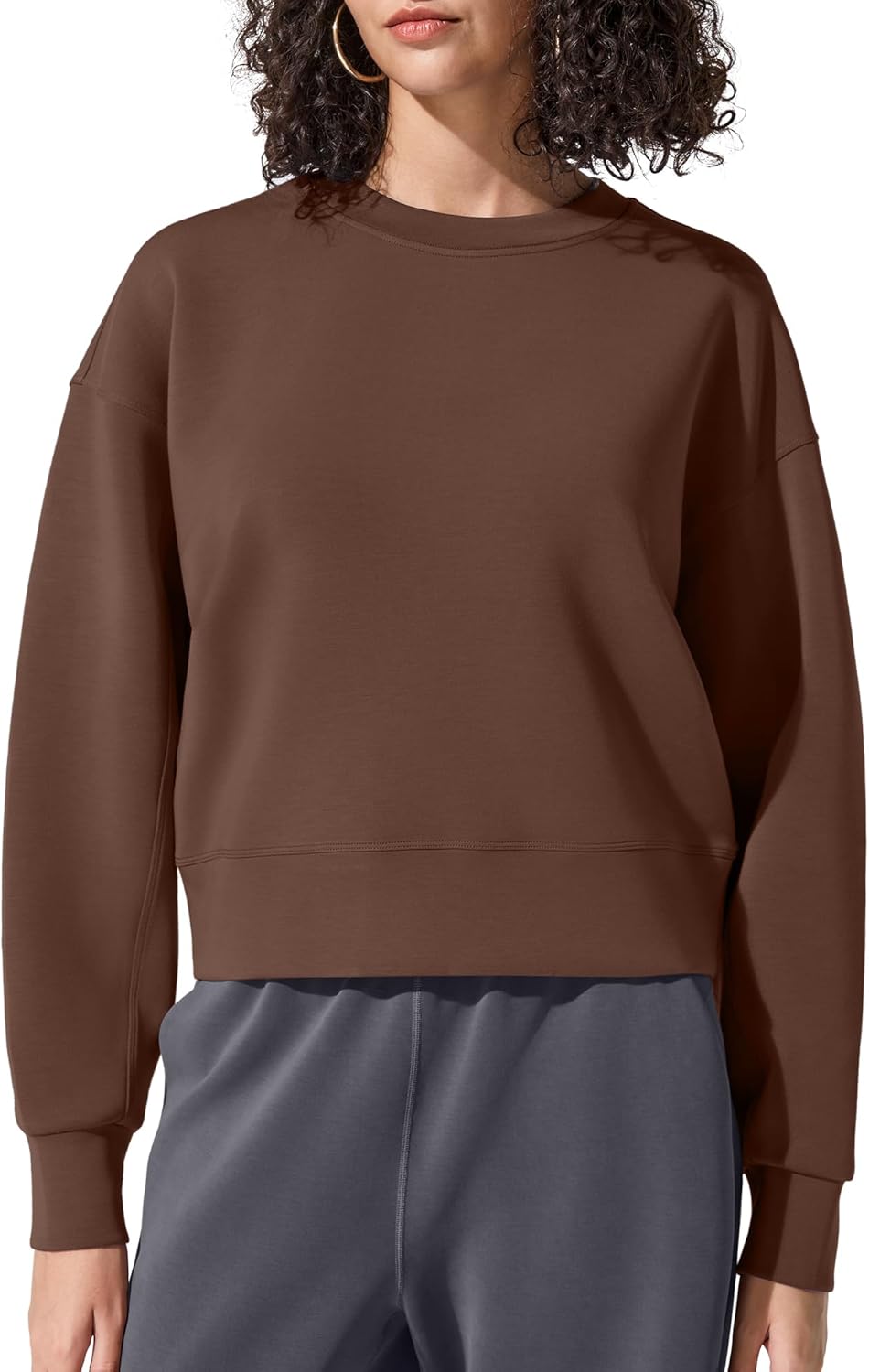 G4Free Smoofit Modal Soft Women's Sweatshirts Long Sleeve Crewneck Pullover Loose Fit Casual Tops - Image 2