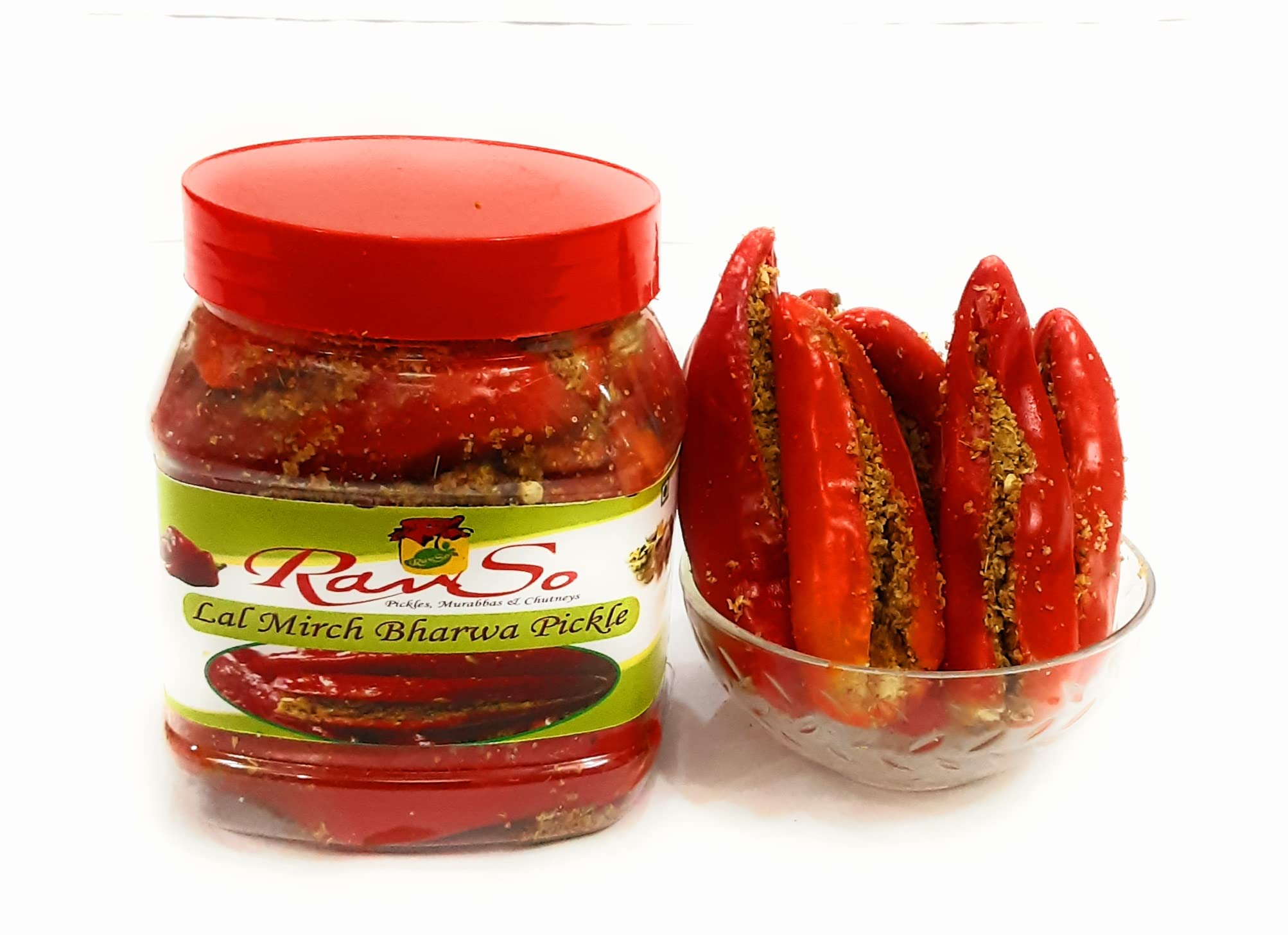 Buy RavSo advait Indian Mother Made Stuffed Banarasi red Chilli Pickle bharwa lal mirch ka achar