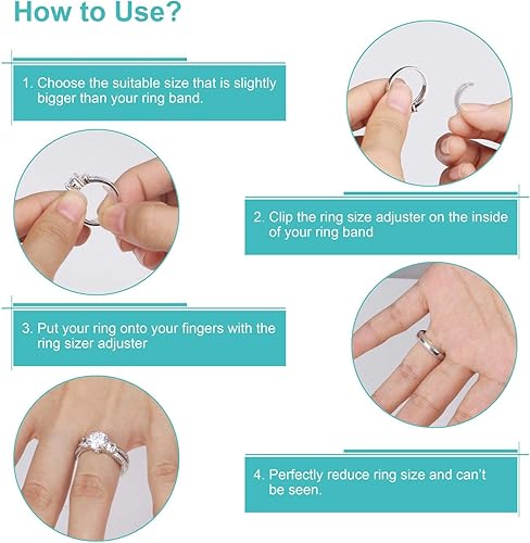 Miniatura 4 de Ajustador de tamaño de anillo invisible para anillos sueltos, ajuste de anillo para cualquier anillo, varios tamaños de tamaño de anillo