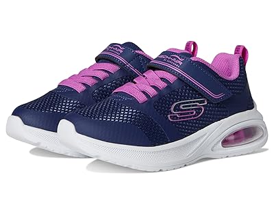 SKECHERS KIDS Microspec Max Advance - Unstoppable Pace 303636L (Little Kid/Big Kid) Girls Shoes Navy/Purple : 12 Little Kid M, Textile