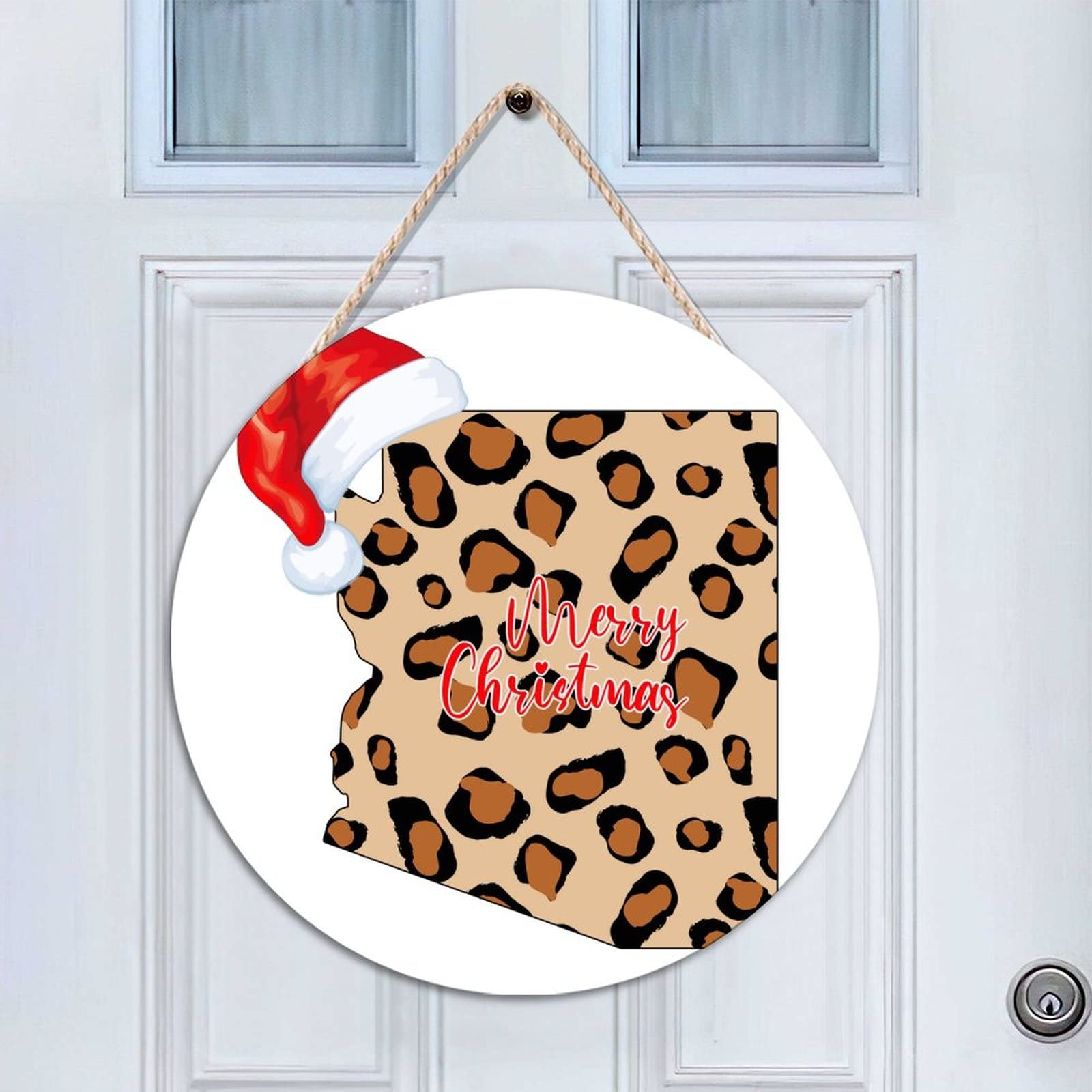 Suspension de porte de Noël Arizona | Finis les décors fragiles, optez pour ce panneau en bois