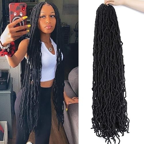 6 paquetes de pelo sintético suave de 36 pulgadas, pelo súper largo de la diosa, rastas tejidas a ganchillo natural, previamente rizado, trenzado de