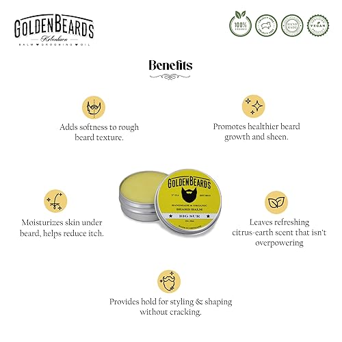 Miniatura 5 de Bálsamo orgánico para barba -Big Sur - 60ML - 100% natural  Aceite de jojoba y argán y albaricoque, pachulí, lima y lavanda, todos nuestros