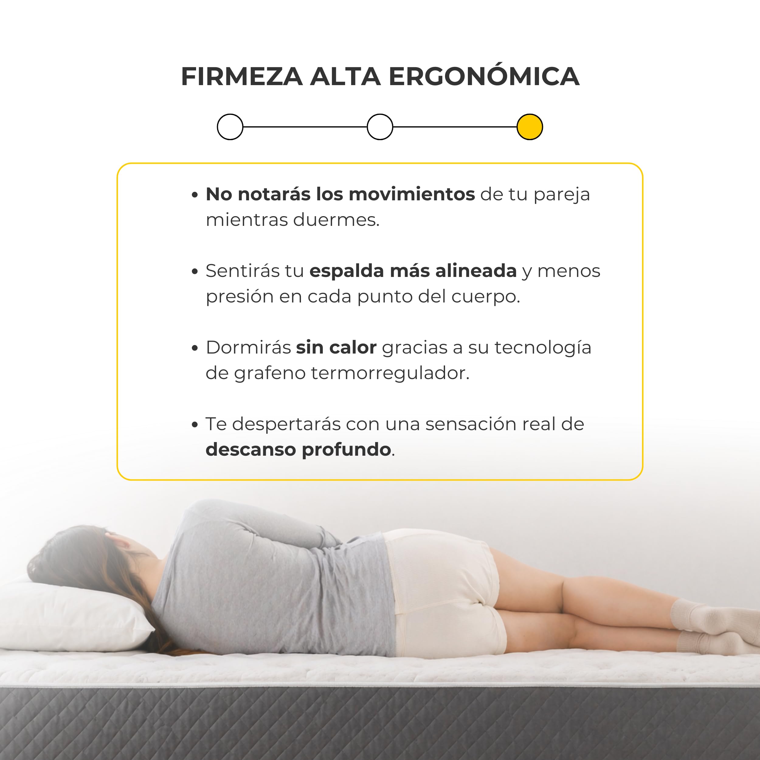 Colchón Viscoelástico Anti-Stress 30cm Firmeza Muy Alta 150x190 Fabricado en España