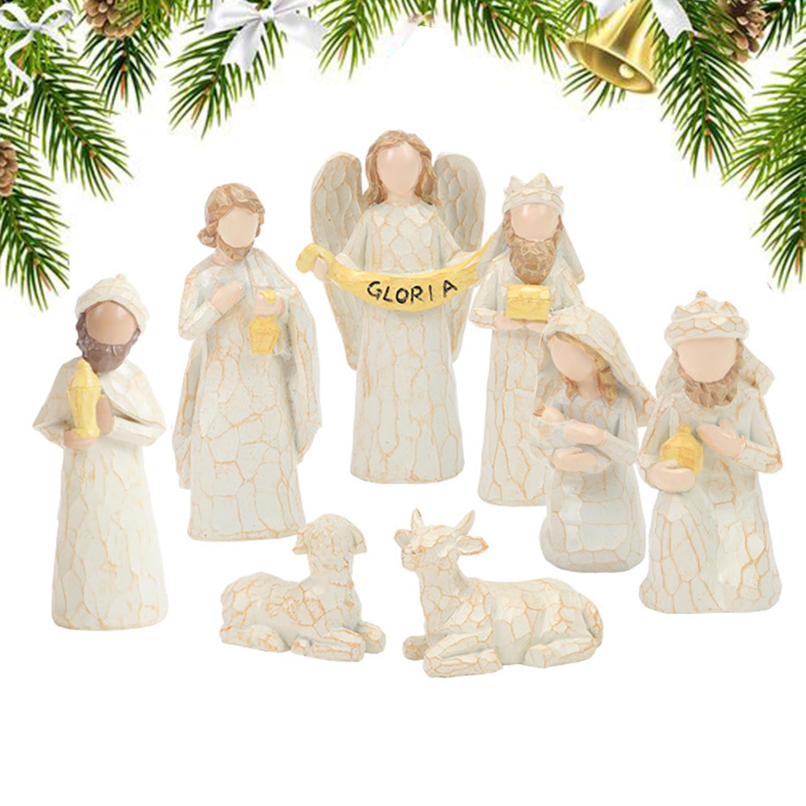 Belenes de Navidad Minifiguras de Nacimiento Sagrada Familia Nacimiento Decoracion de Navidad Belenes de Mesa Escritorio Decoracion de Fiestas en casa