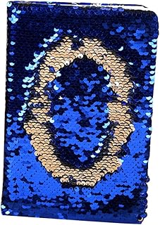 NUOBESTY Caderno De Negócios Caderno De Viajantes Diário De Viagem Diário Diário Bloco De Notas Manual Conta Moda Lantejoulas Azul Diário Personalizado Bloco De Notas Caderno De Viagem