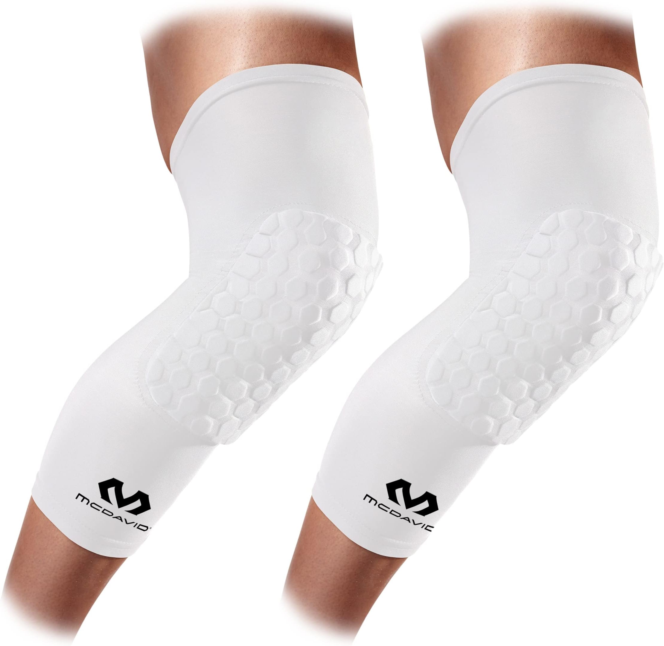 Knee Compression Sleeves: McDavid Hex Knee Pads Compression Leg Sleeve for Basketball, Volleyball, Weightlifting, and More - Pair of Sleeves