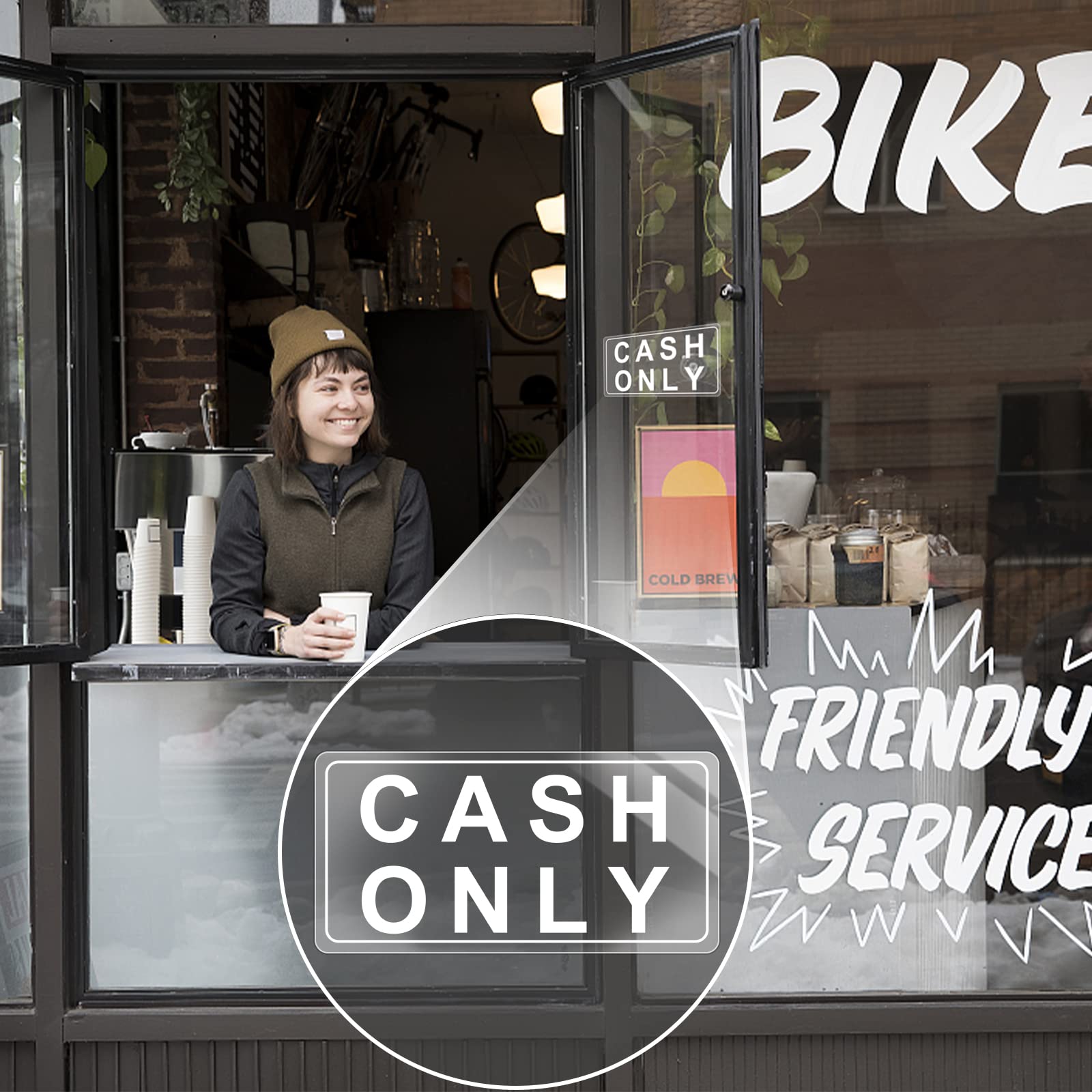 Les Meilleurs 3x Autocollants Cash Only