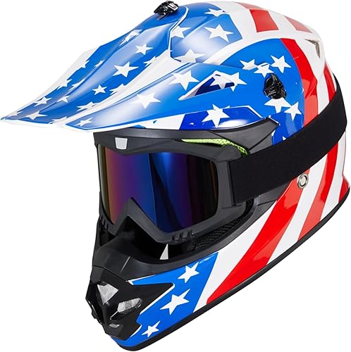 Miniatura 2 de Casco de Bicicleta de Tierra para Jóvenes Niños para Niños y Niñas, F001 Casco de Motocicleta de Cara Completa para Todoterreno ATV Conducción en