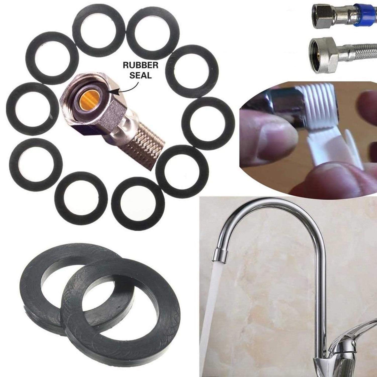 DIY Crafts Design No 1, Pack of 20 Pcs, Repair Work 3/4Inch Rubber Faucet Washer Faucet Leakp