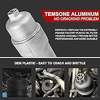 Vista 3 de 926-959 Juego de carcasa de filtro de aceite de motor de aluminio completo con enfriador de aceite y juntas y sensores, compatible con Chrysler