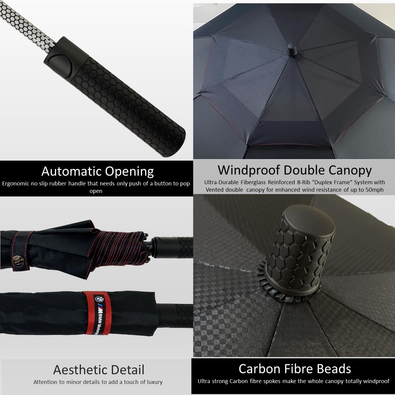 Motorsport Parapluie de golf automatique anti-UV pour voiture