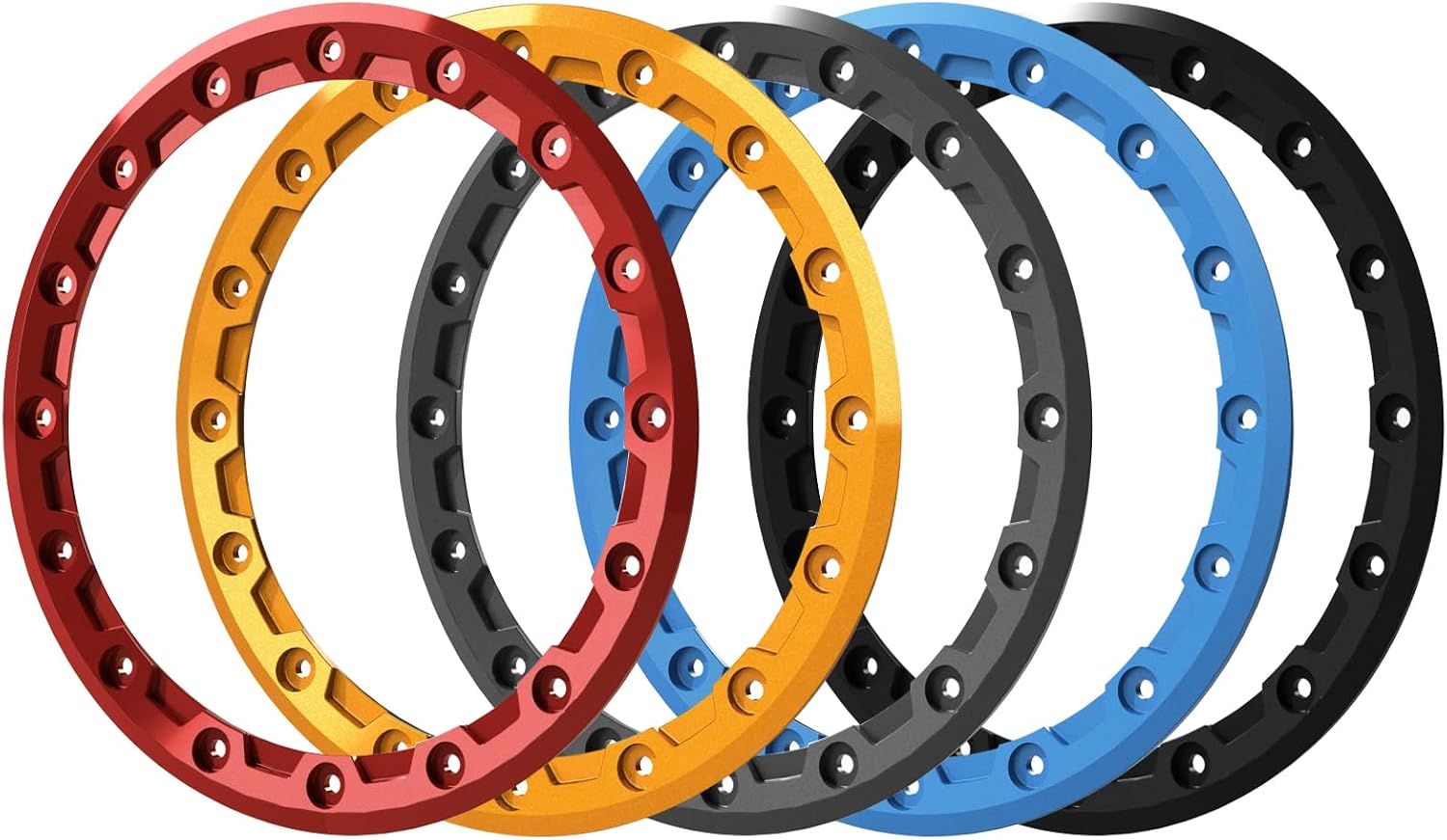 Bullite Sapphire Blue Painted 14" Forged Aluminum Beadlock Ring