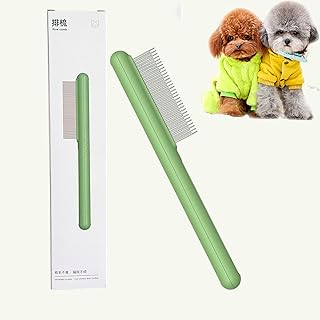 Small Dog Grooming Brush,Puppy Hair Brush for Shedding Tangles Pet Hair Removal Comb Stainless Steel Teeth Flea Comb - Per...