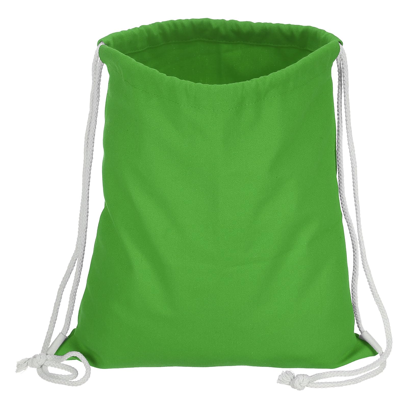 PATIKIL Cotton Drawstring Bags, Cotton Drawstring Backpack Foldable Sports Gym Bags for Women Men Gym Sports Trip Green