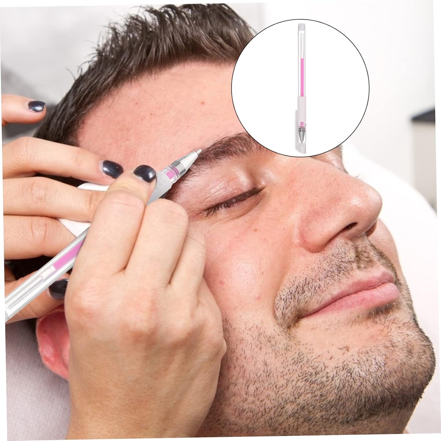 Pink Plastic Tattooing Pen Set for Skin Marking and Positioning