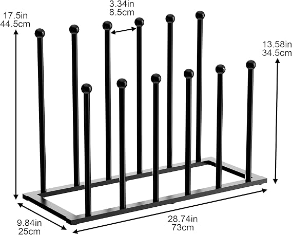 pickpiff Free Standing Shoe Racks - Black Large and Small Metal Boot Rack for Dorm Room, Closet, Entryway, Bedroom, Patio Outdoor, Hallway, Black, Shoe Storage Fit for 6 Pairs and 4 Pairs